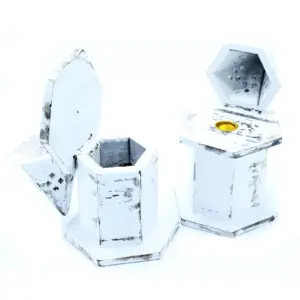 White Washed Incense Holder – Pyramid Mini House | www.artisangoods.co.uk 2
