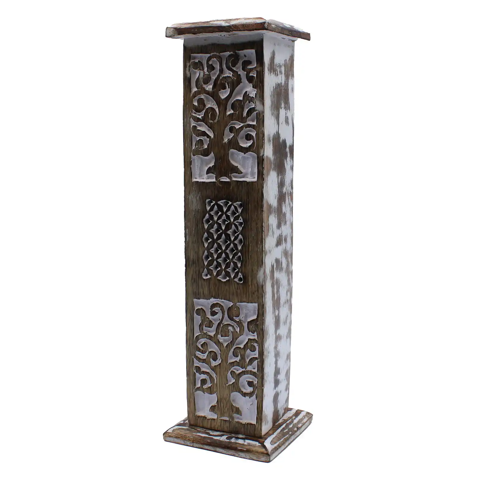 White Washed Incense Holder – Smoke Tower | www.artisangoods.co.uk 2 White Washed Incense Holder – Smoke Tower | www.artisangoods.co.uk 1
