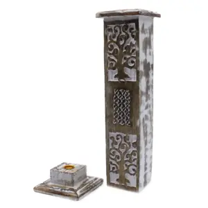 White Washed Incense Holder – Smoke Tower | www.artisangoods.co.uk 4