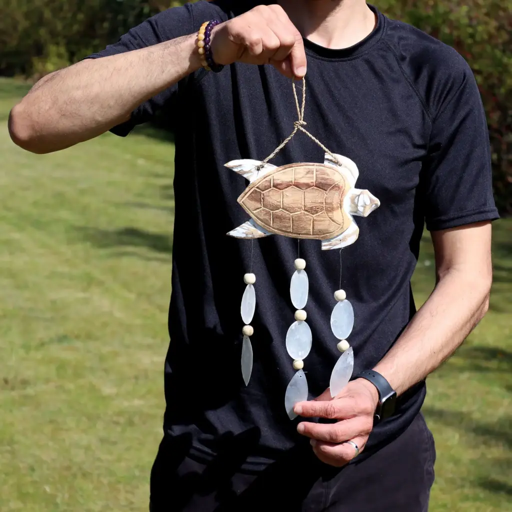 Whitewash Turtle Carving and Natural Copis Drop | www.artisangoods.co.uk