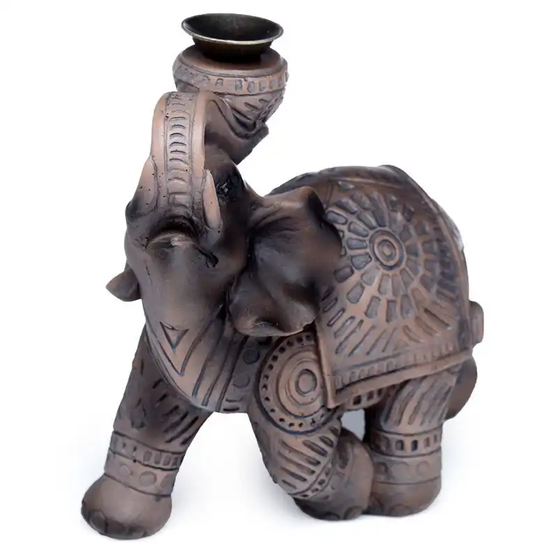 Wood Effect Elephant Backflow Incense Burner | www.artisangoods.co.uk 4 Wood Effect Elephant Backflow Incense Burner | www.artisangoods.co.uk 3