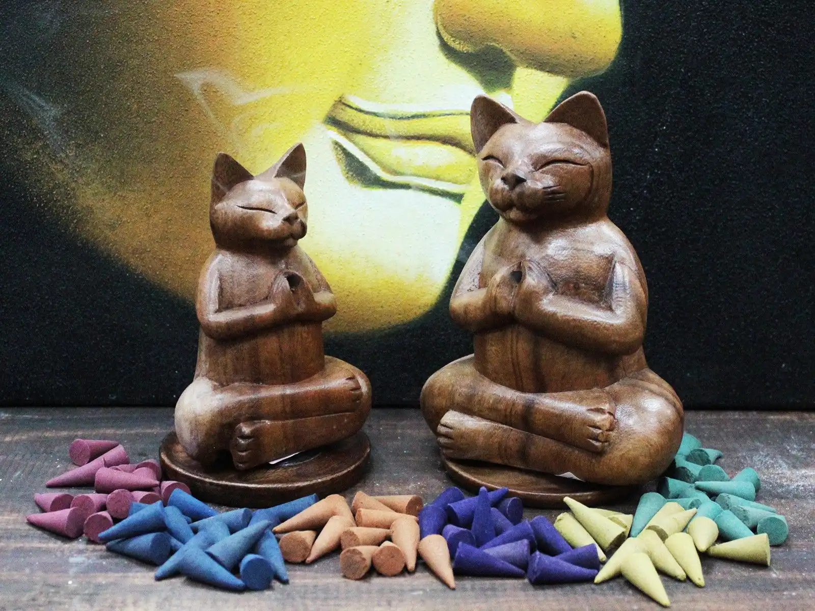 Wooden Carved Incense Burners – Lrg Yoga Cat | www.artisangoods.co.uk 6 Wooden Carved Incense Burners – Lrg Yoga Cat | www.artisangoods.co.uk 5