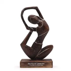 Wooden Yoga Lady – Antique – Revolved Pose – “Revolve Unwind – Flow & Grow” | www.artisangoods.co.uk 3