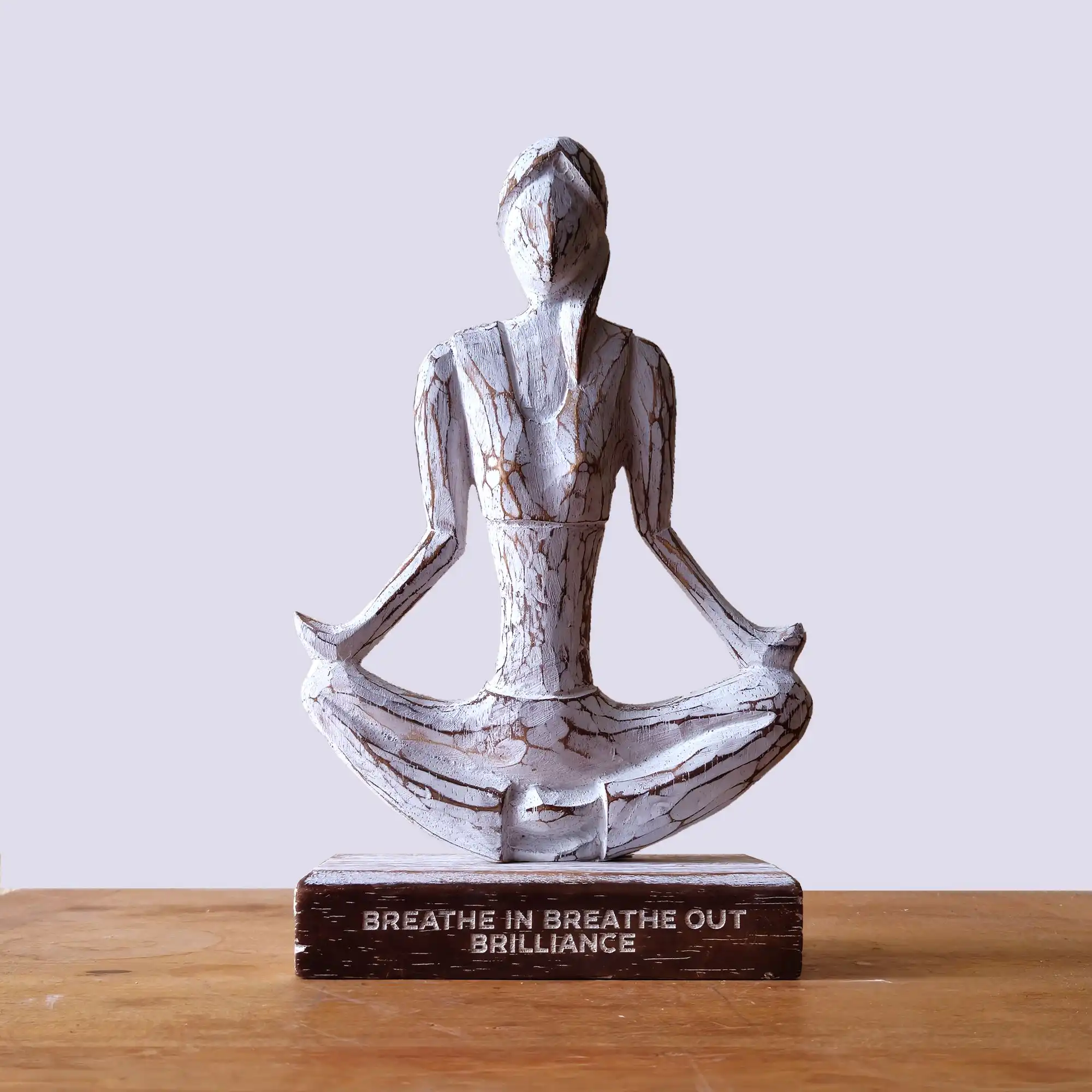 Wooden Yoga Lady – Whitewash – Easy Pose – “Breathe in Breathe out Brilliance” | www.artisangoods.co.uk 3 Wooden Yoga Lady – Whitewash – Easy Pose – “Breathe in Breathe out Brilliance” | www.artisangoods.co.uk 2