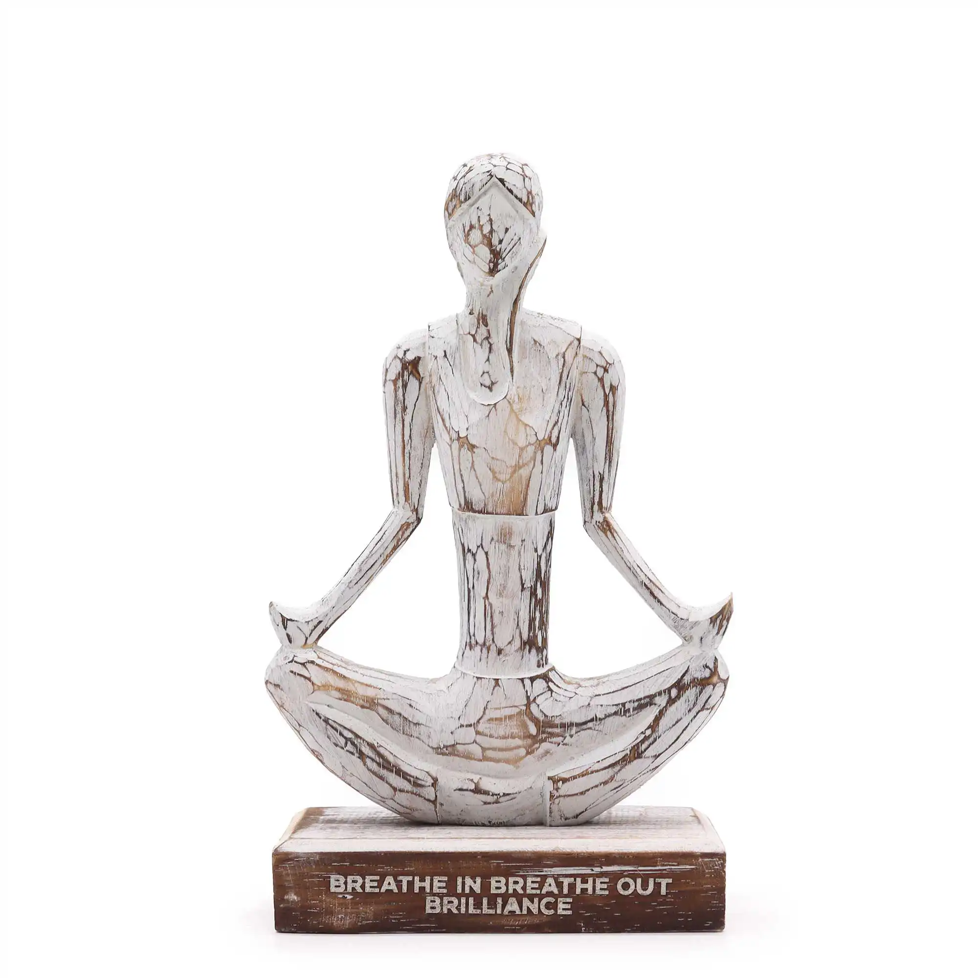 Wooden Yoga Lady – Whitewash – Easy Pose – “Breathe in Breathe out Brilliance” | www.artisangoods.co.uk 2 Wooden Yoga Lady – Whitewash – Easy Pose – “Breathe in Breathe out Brilliance” | www.artisangoods.co.uk 1