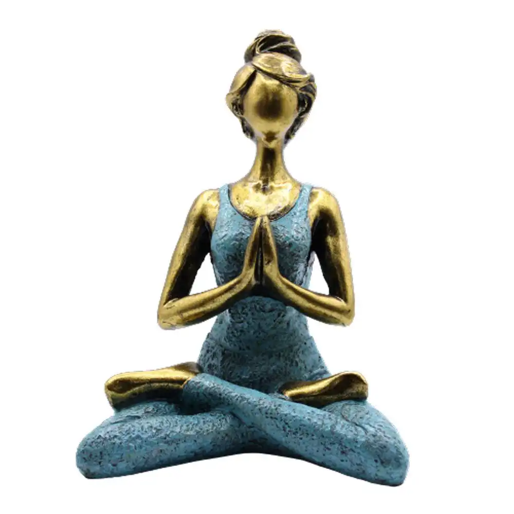 Yoga Lady Figure – Bronze & Turqoise 24cm | www.artisangoods.co.uk 2 Yoga Lady Figure – Bronze & Turqoise 24cm | www.artisangoods.co.uk 1