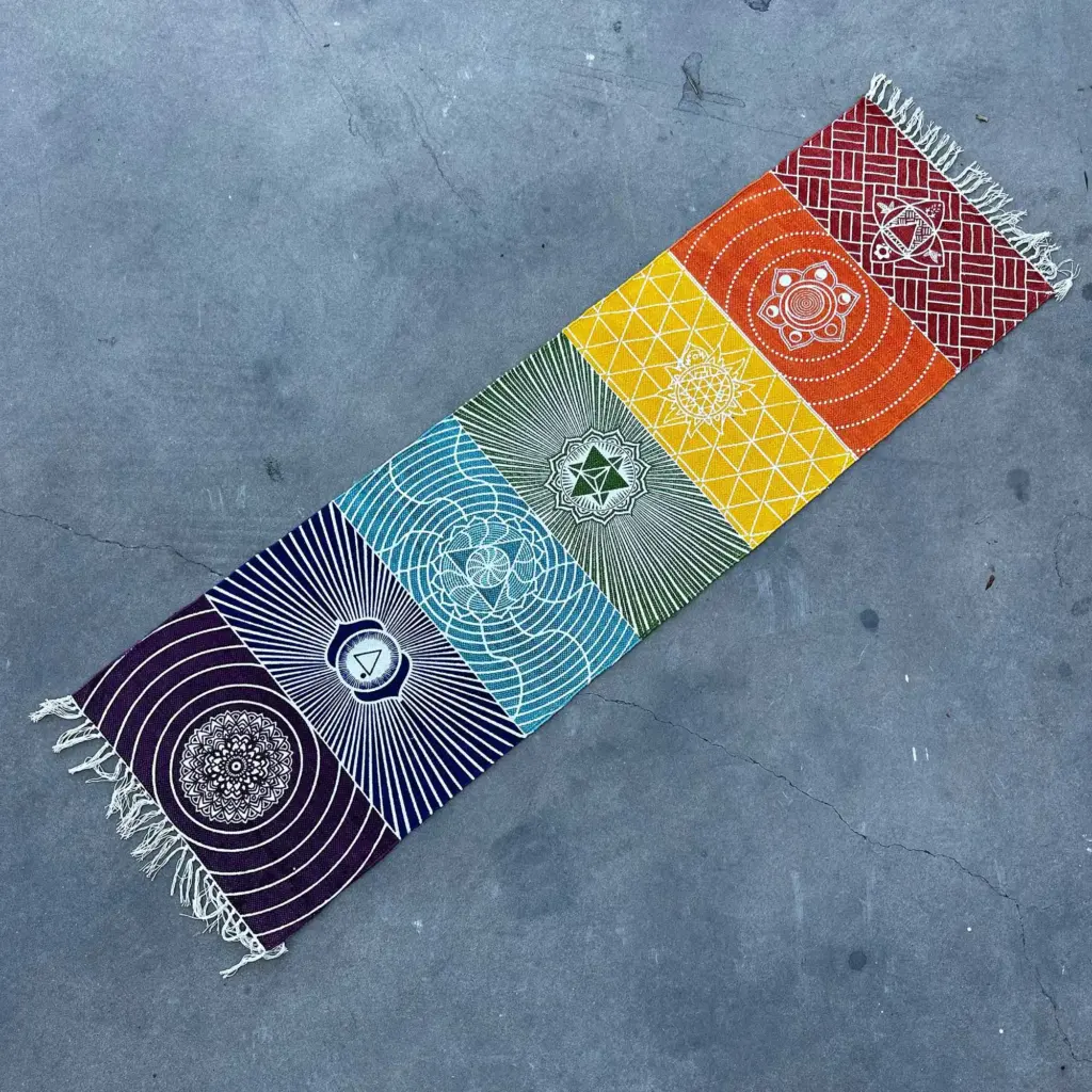 Yoga Rug – 60x200cm – 7 Chakras | www.artisangoods.co.uk 2