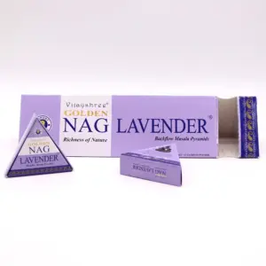 42g Jumbo Golden Nag – Lavender Backflow Incense Cones | www.artisangoods.co.uk 4