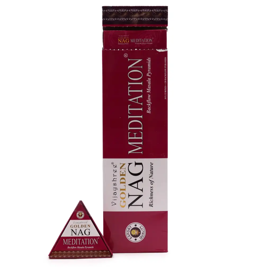 42g Jumbo Golden Nag – Meditation Backflow Incense Cones | www.artisangoods.co.uk