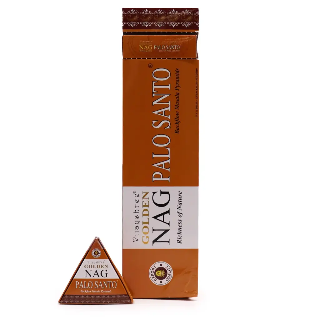 42g Jumbo Golden Nag – Palo Santo Backflow Incense Cones | www.artisangoods.co.uk