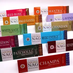 42g Jumbo Golden Nag – Red Rose Backflow Incense Cones | www.artisangoods.co.uk 3