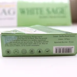 42g Jumbo Golden Nag – White Sage Backflow Incense Cones | www.artisangoods.co.uk 4
