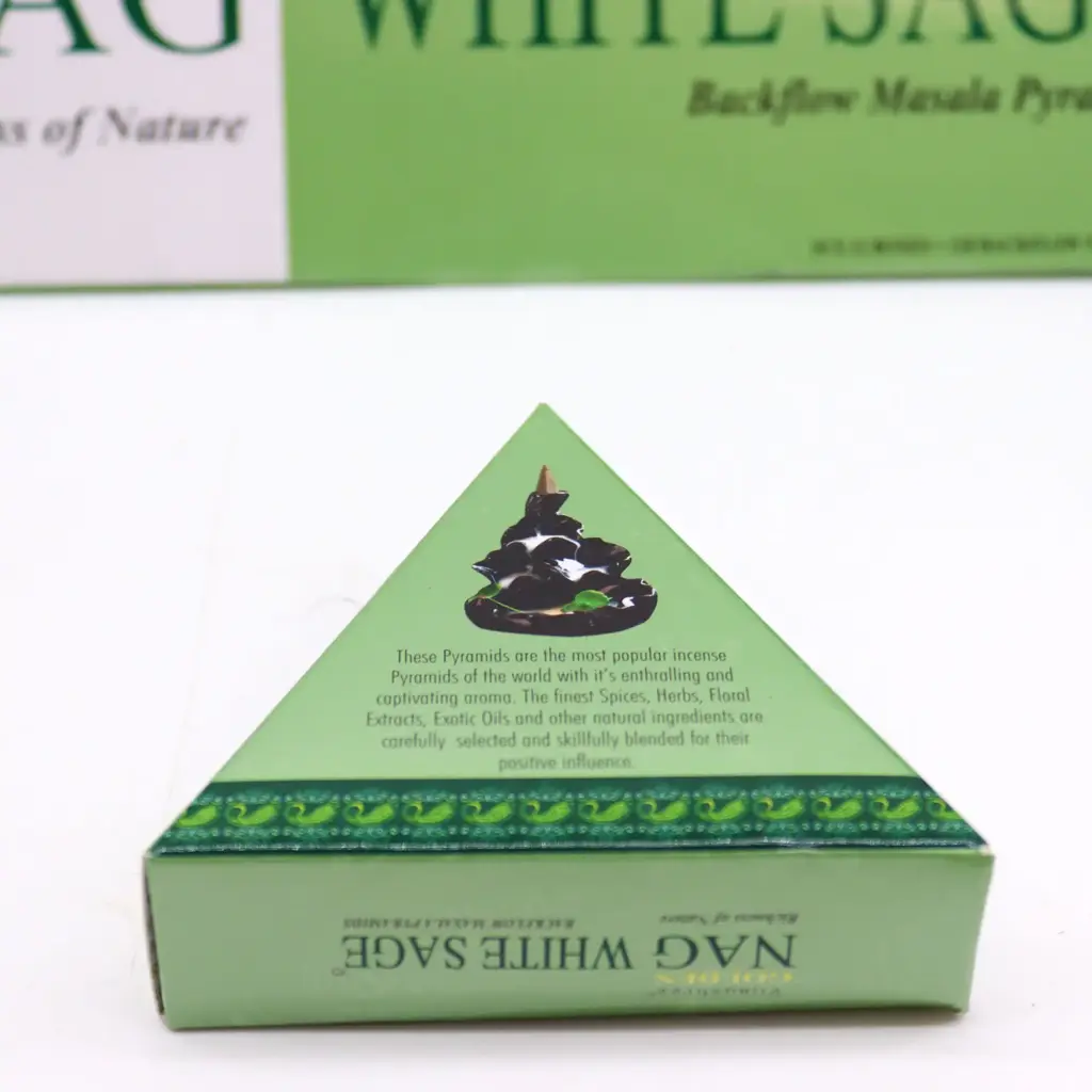 42g Jumbo Golden Nag – White Sage Backflow Incense Cones | www.artisangoods.co.uk 5