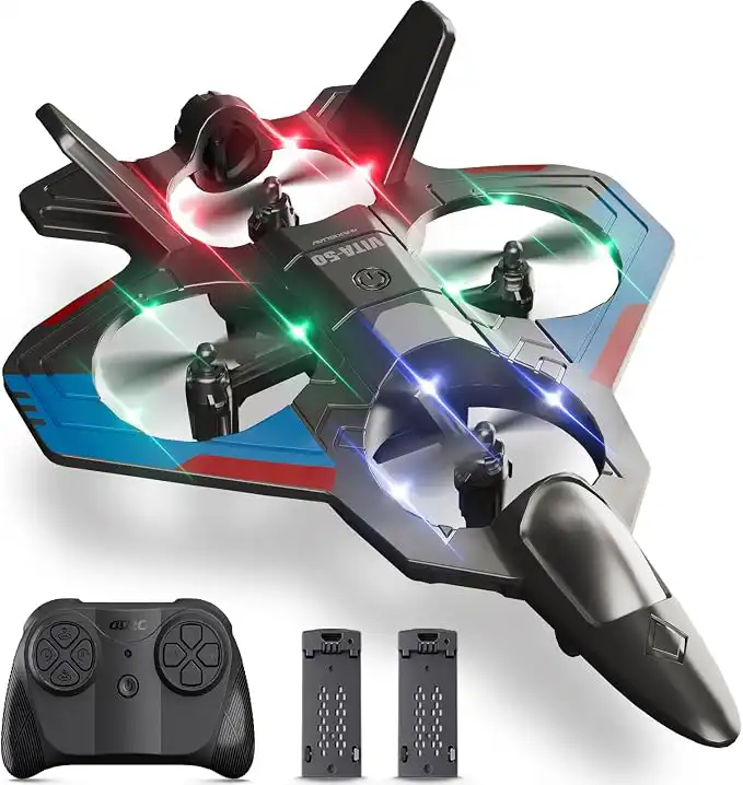 4DRC V50 Remote Control Airplane for Kids and Adults - 2 Batteries