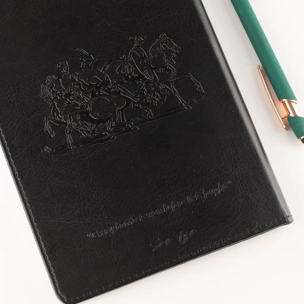 A5 Intention Note Book - LCD Wipe Screen - Black Leather Effect - 160 Pages