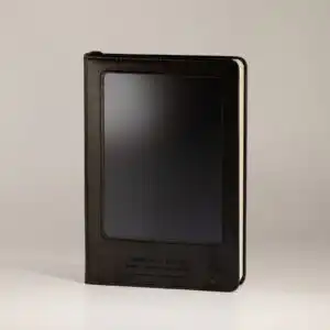 A5 Intention Note Book - LCD Wipe Screen - Black Leather Effect - 160 Pages