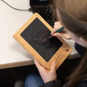 A5 Intention Note Book - LCD Wipe Screen - Black Leather Effect - 160 Pages