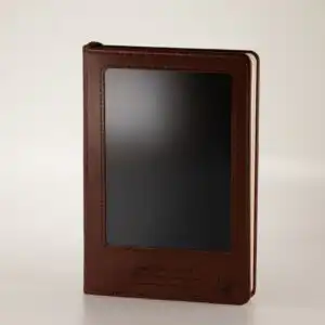 A5 Intention Note Book - LCD Wipe Screen - Brown Leather Effect - 160 Pages