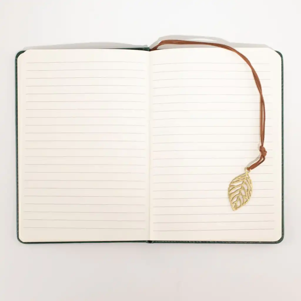 A5 Intention Note Book - LCD Wipe Screen - Green Leather Effect - 160 Pages