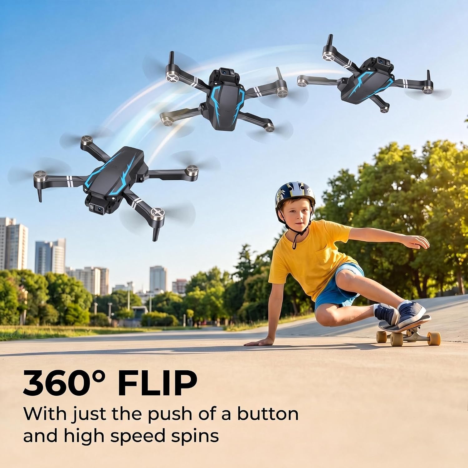 AeroDroax F2 Drone with 1080P Camera, Mini Quadcopter, Black (249 g)