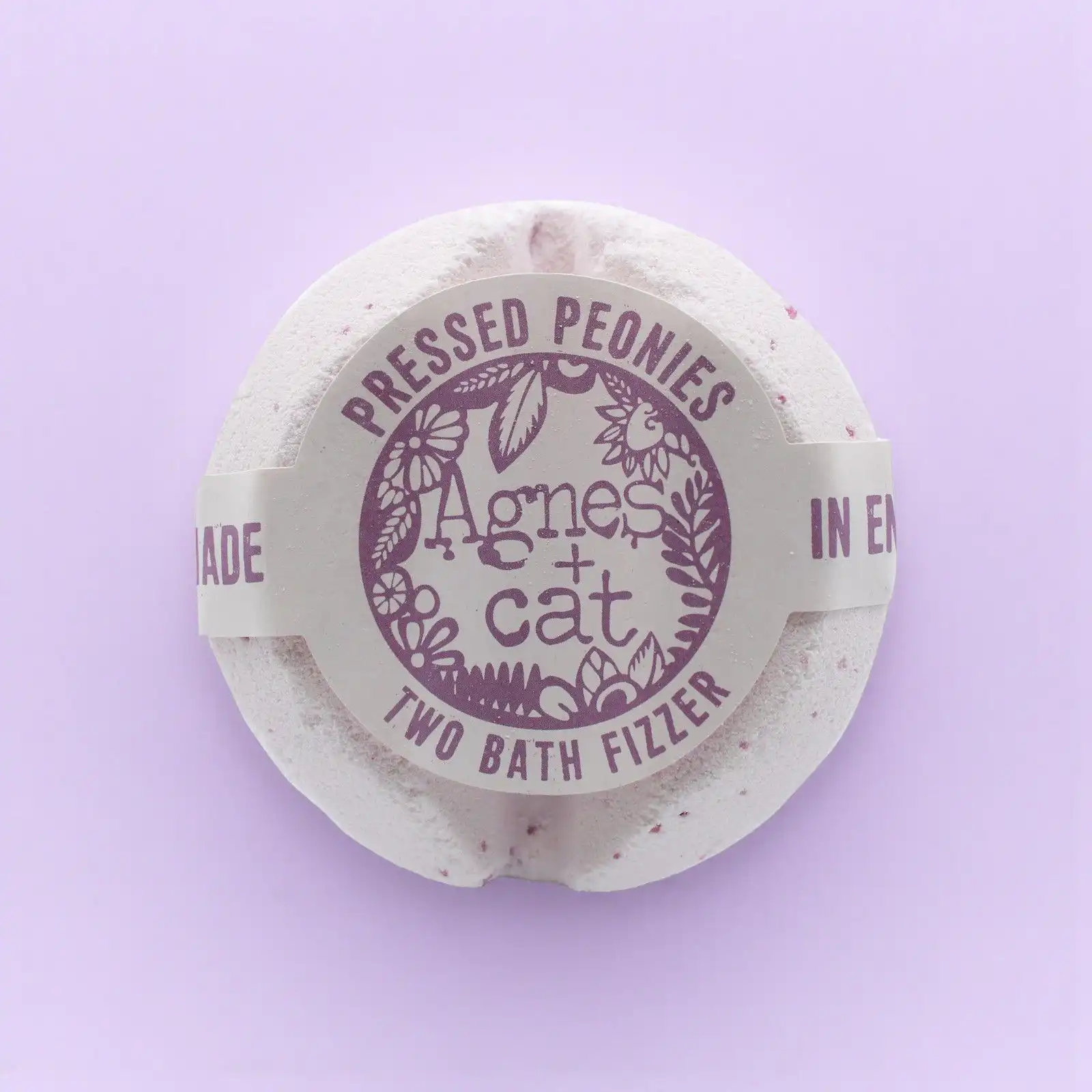 Agnes + Cat Bath Fizzer – Pressed Peonies | www.artisangoods.co.uk 3 Agnes + Cat Bath Fizzer – Pressed Peonies | www.artisangoods.co.uk 2