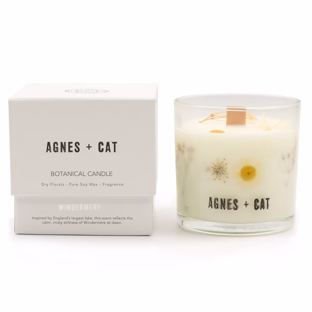 Agnes + Cat Botanical Soy Wax Candle – Windermere | www.artisangoods.co.uk 3