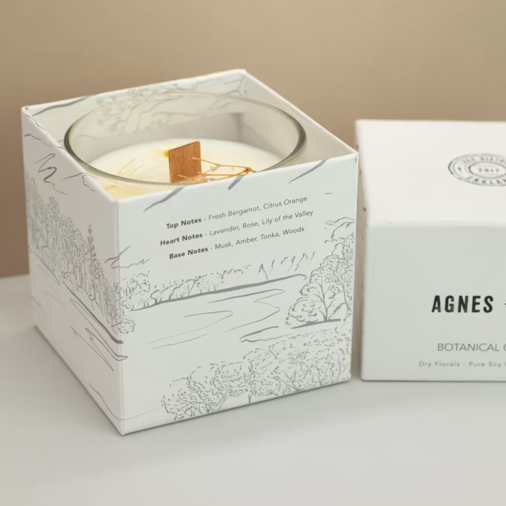 Agnes + Cat Botanical Soy Wax Candle – Windermere | www.artisangoods.co.uk