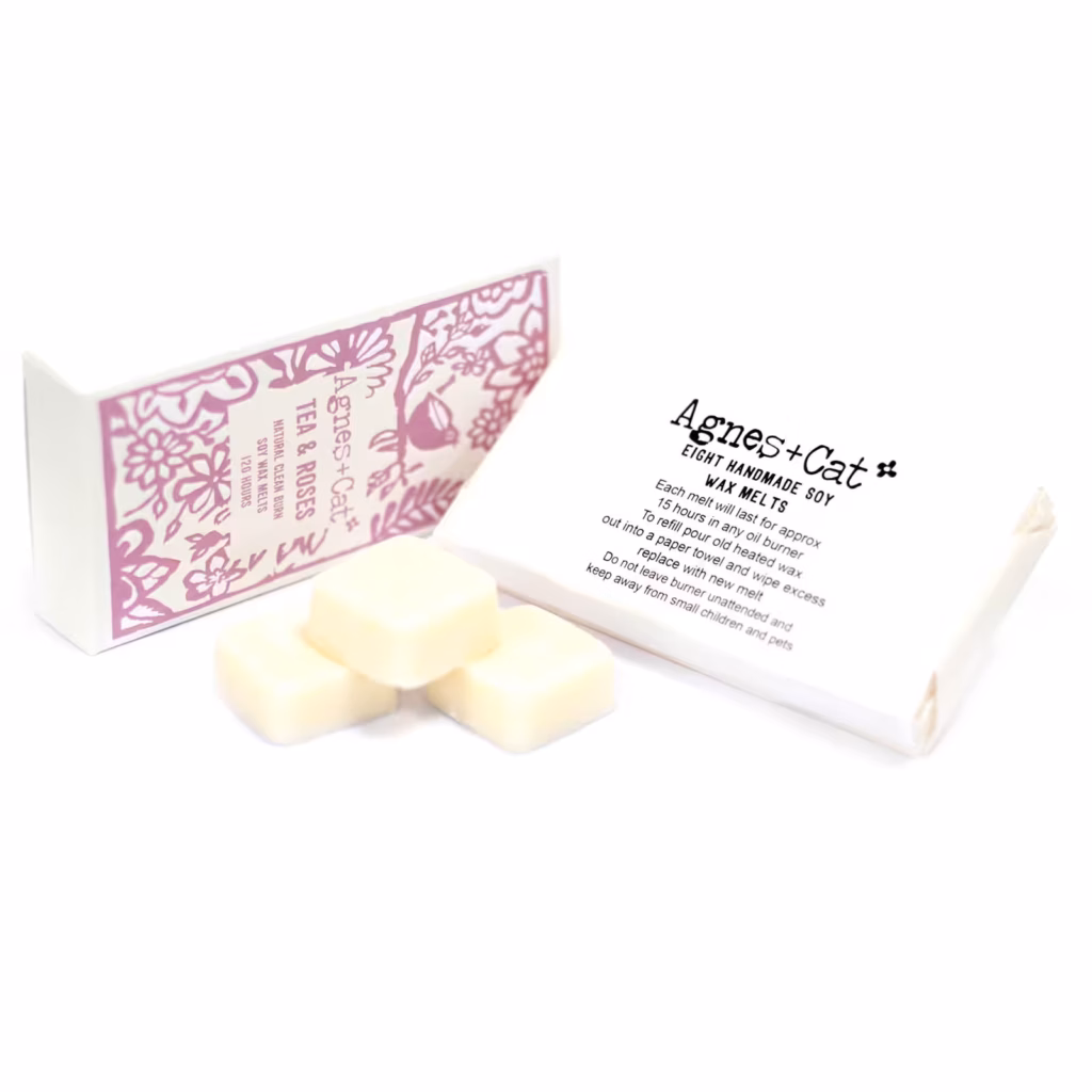 Agnes + Cat Box of 8 Wax Melts – Tea + Roses | www.artisangoods.co.uk 2