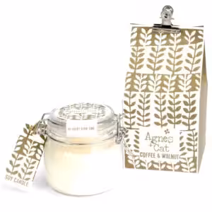 Agnes + Cat Kilner Jar Candle – Coffee and Walnut | www.artisangoods.co.uk