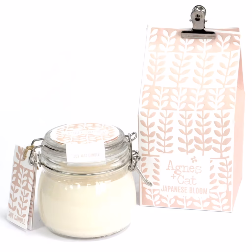 Agnes + Cat Kilner Jar Candle – Japanese Bloom | www.artisangoods.co.uk