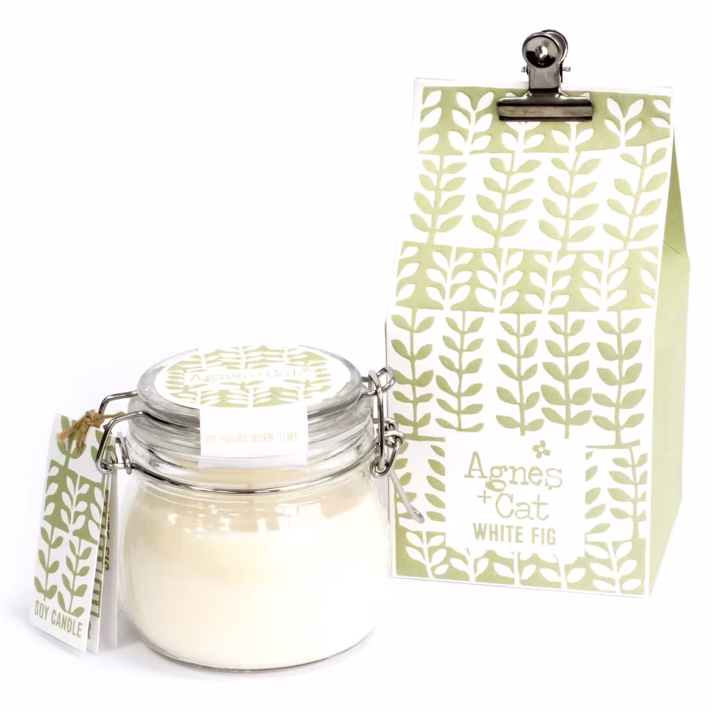 Agnes + Cat Kilner Jar Candle – White Fig | www.artisangoods.co.uk