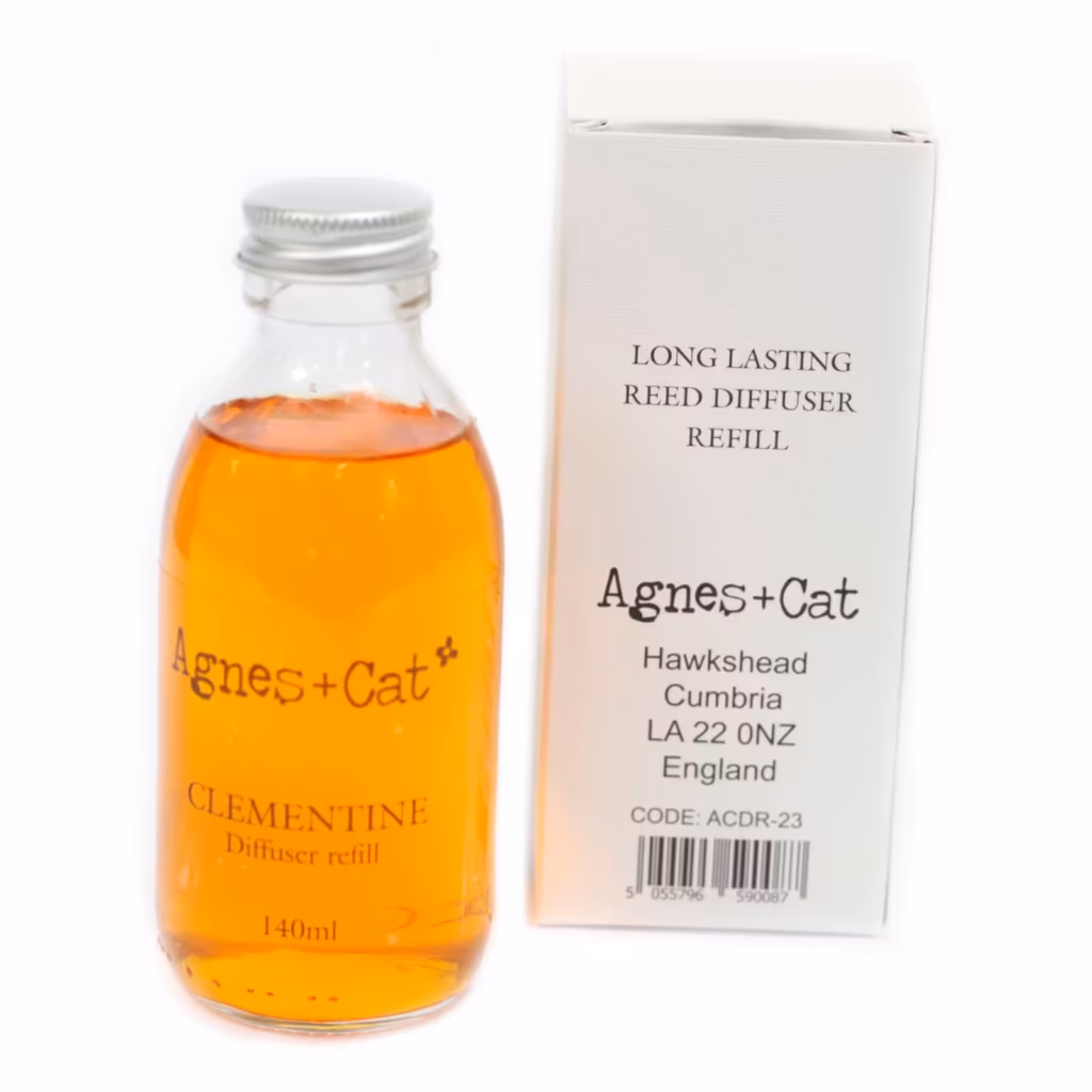 Agnes + Cat Reed Diffuser Refill – Clementine 150ml | www.artisangoods.co.uk 3 Agnes + Cat Reed Diffuser Refill – Clementine 150ml | www.artisangoods.co.uk 3