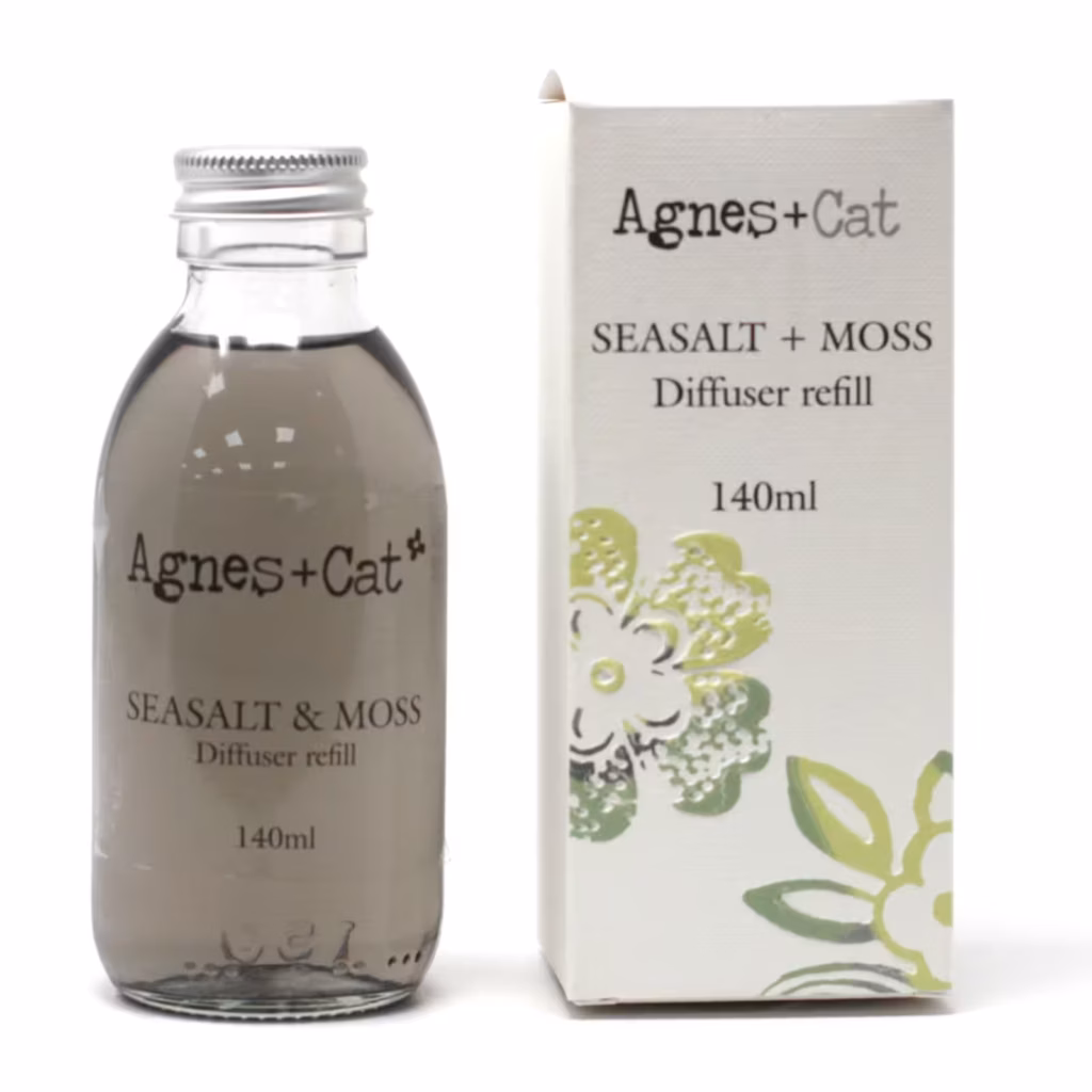 Agnes + Cat Reed Diffuser Refill – Seasalt and Moss 150ml | www.artisangoods.co.uk