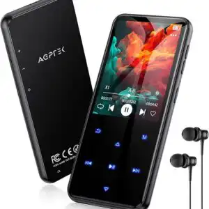 AGPTEK 64 GB Bluetooth MP3 Player M3 with 2.4'' Screen, Black