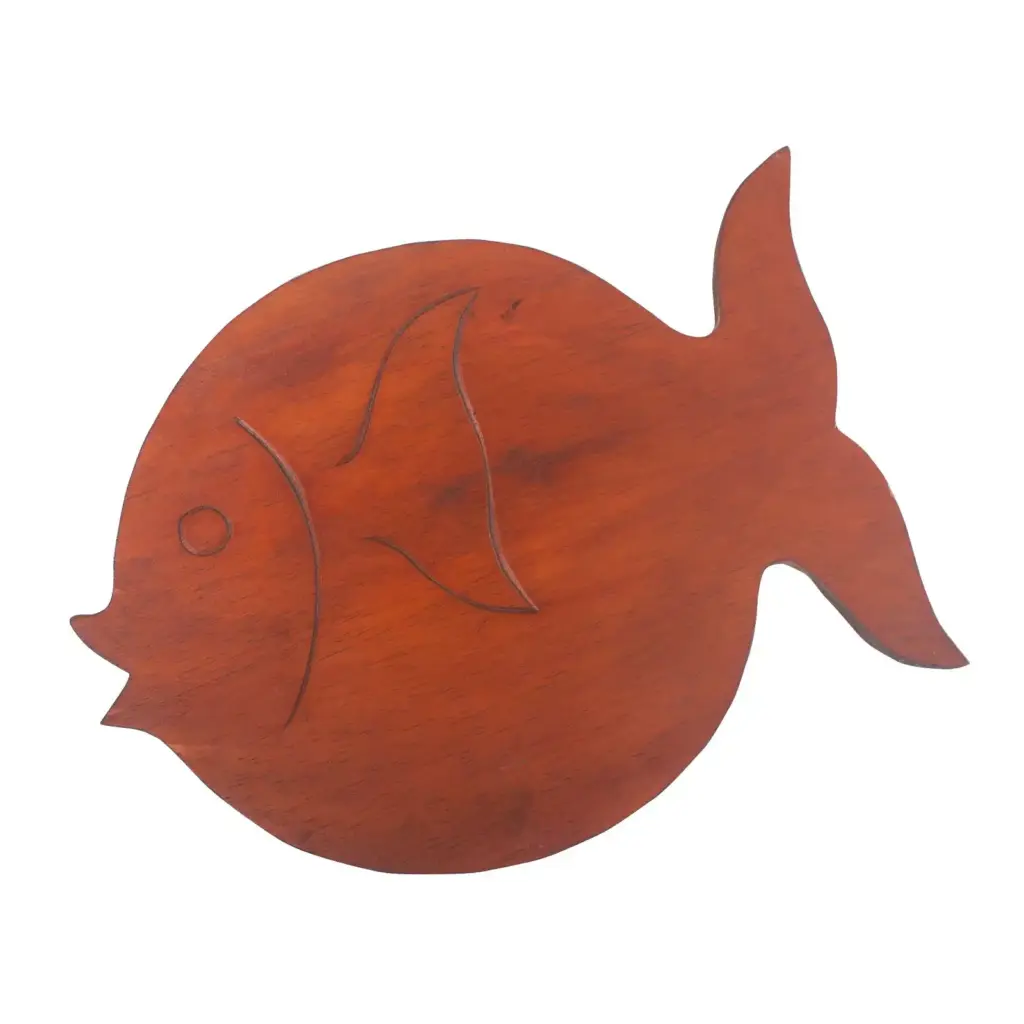 Albasia Wood Fish Stand – Terracotta | www.artisangoods.co.uk 5