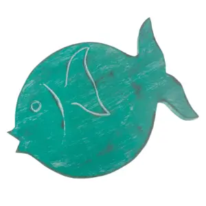 Albasia Wood Fish Stand – Turquoise | www.artisangoods.co.uk 5