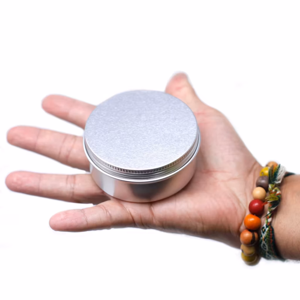 Aluminium Tin Box Round with Screw Top – 70x35mm | www.artisangoods.co.uk