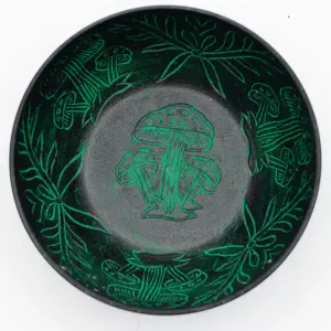 Aluminum Singing Bowl – Magic Mushroom – Green (20cm) | www.artisangoods.co.uk 4