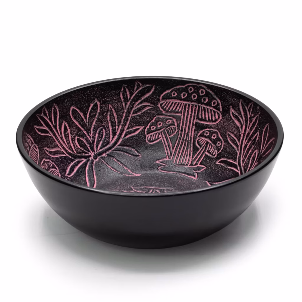 Aluminum Singing Bowl – Magic Mushroom – Pink (20cm) | www.artisangoods.co.uk 5