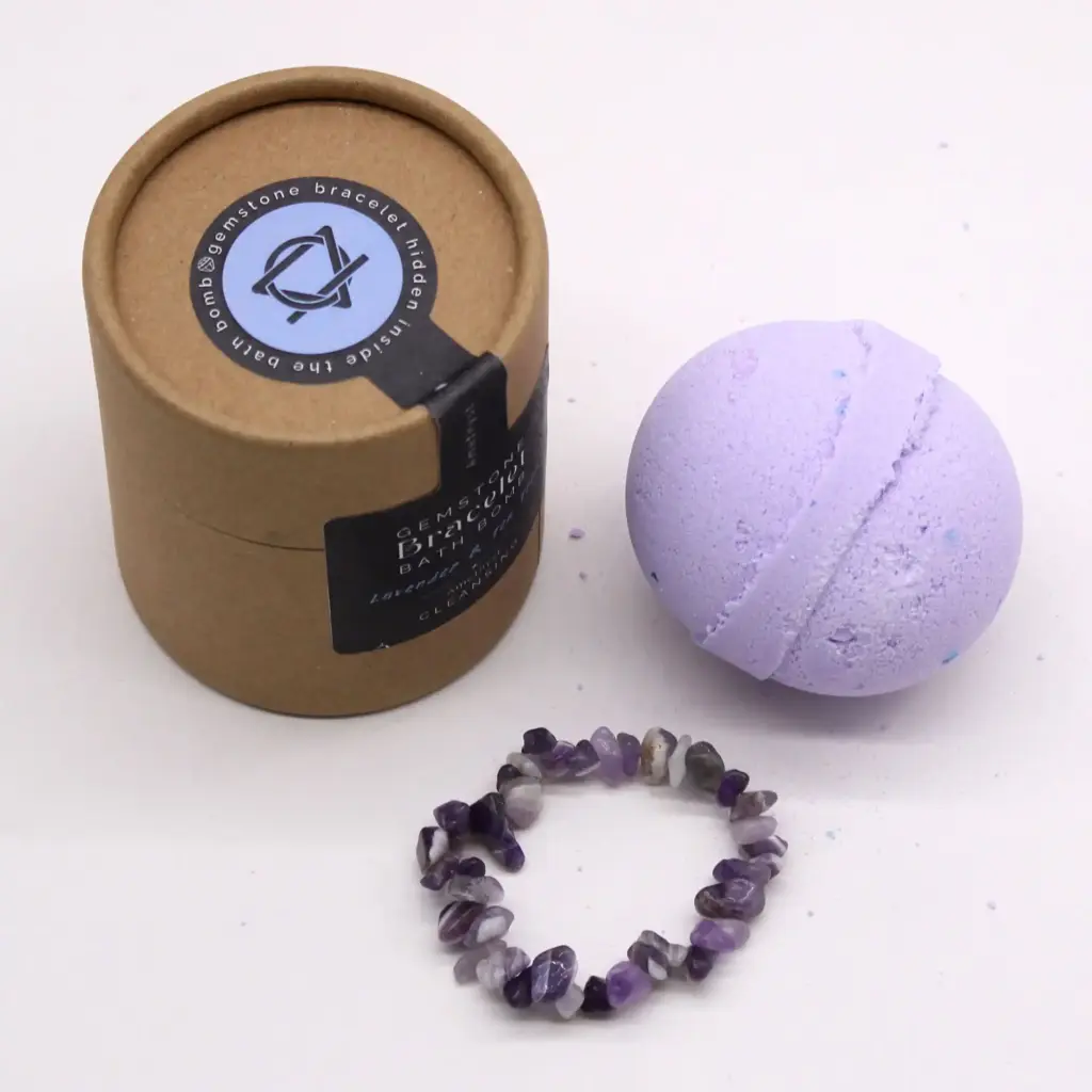 Amethyst Gem Bracelet Bath Bomb | www.artisangoods.co.uk 4
