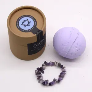 Amethyst Gem Bracelet Bath Bomb | www.artisangoods.co.uk 4