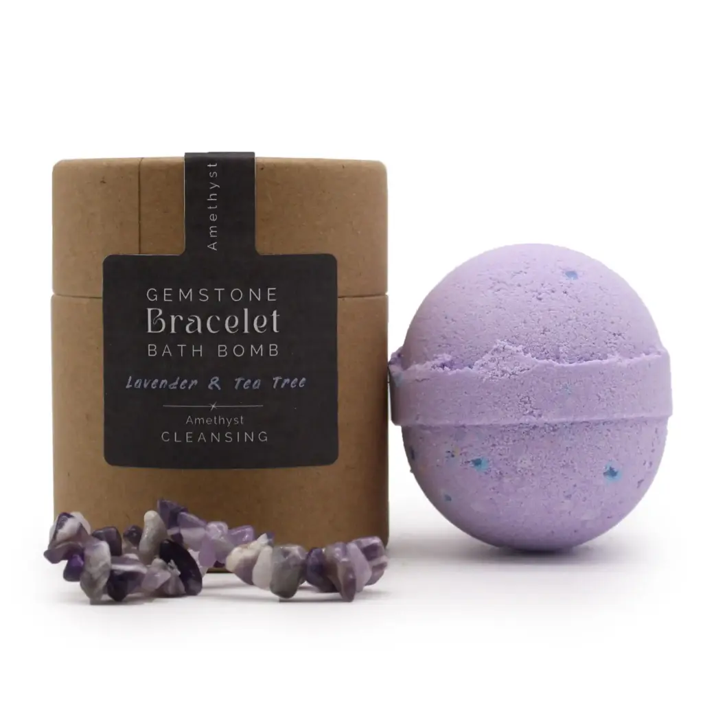 Amethyst Gem Bracelet Bath Bomb | www.artisangoods.co.uk 3