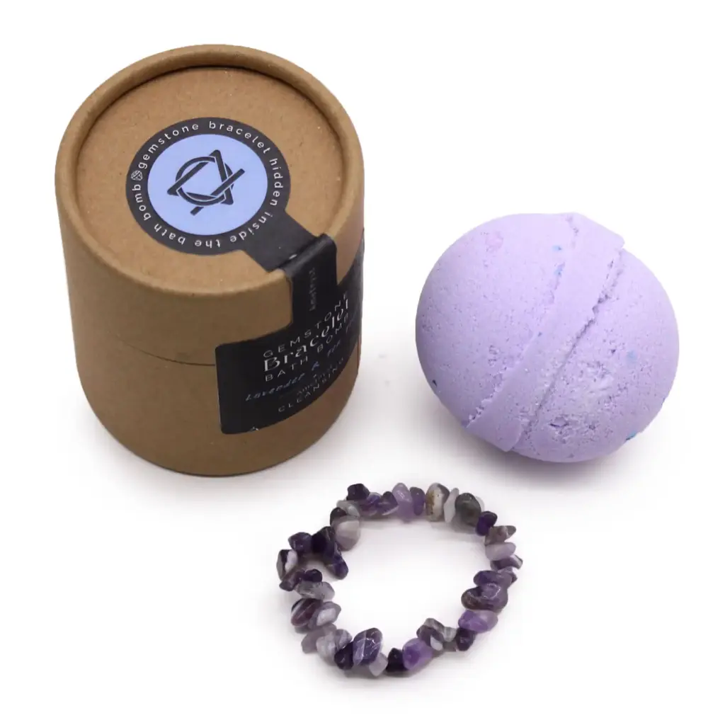 Amethyst Gem Bracelet Bath Bomb | www.artisangoods.co.uk