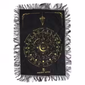 Ancient Witch Pendulum Divination Cloth – All Seeing Eye – Black & Gold | www.artisangoods.co.uk 1