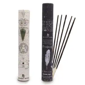 Ancient Witch Spell Incense – Prosperity – Aventurine Pendulum | www.artisangoods.co.uk 1