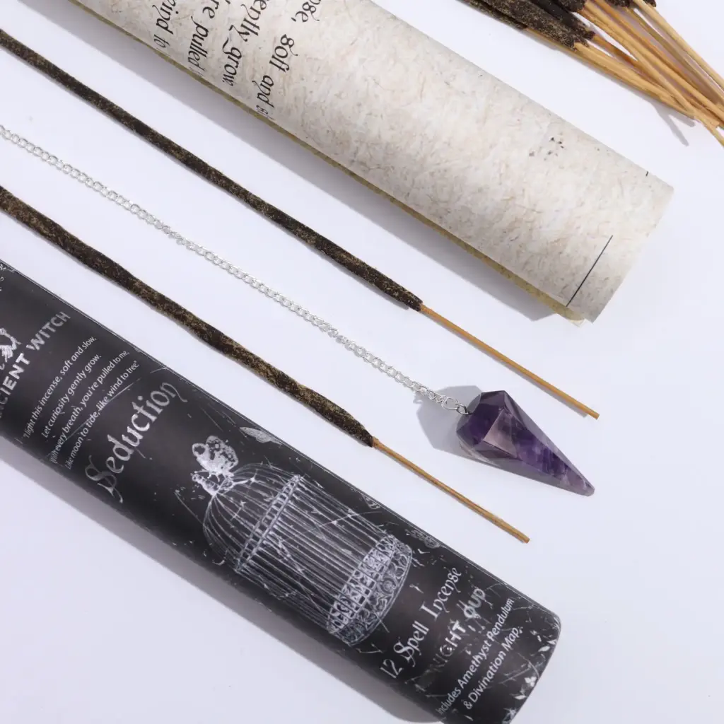 Ancient Witch Spell Incense – Seduction – Amethyst Pendulum | www.artisangoods.co.uk 4 Ancient Witch Spell Incense – Seduction – Amethyst Pendulum | www.artisangoods.co.uk 4