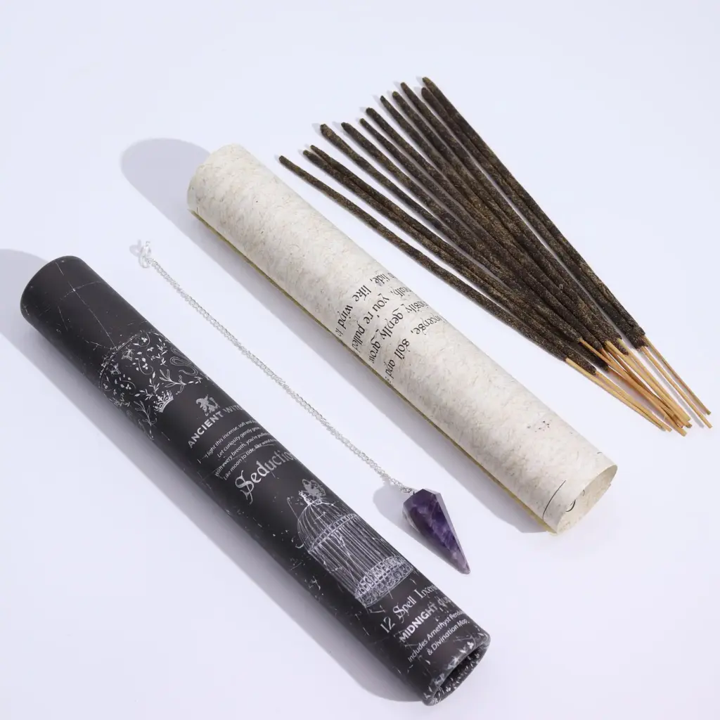 Ancient Witch Spell Incense – Seduction – Amethyst Pendulum | www.artisangoods.co.uk 2 Ancient Witch Spell Incense – Seduction – Amethyst Pendulum | www.artisangoods.co.uk 2