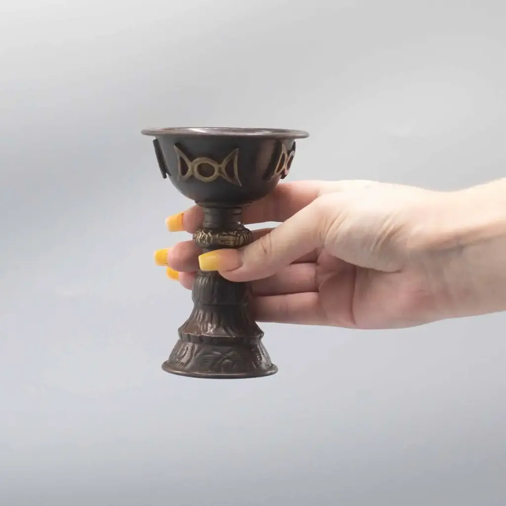 Antique Copper Ritual Goblet with Triple Moon 8x13cm | www.artisangoods.co.uk 3 Antique Copper Ritual Goblet with Triple Moon 8x13cm | www.artisangoods.co.uk 3