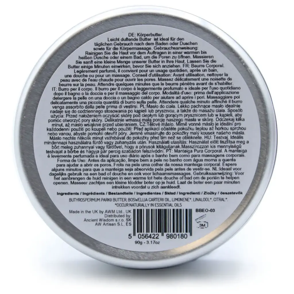 Aromatherapy Shea Body Butter 90g – Frankincense | www.artisangoods.co.uk 3