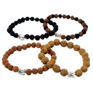 Assorted Rudraksha Buddah Bangles | www.artisangoods.co.uk 2